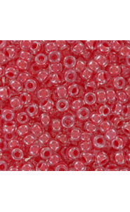Miyuki rocailles Perlen 8/0 - Dark coral lined crystal 8-226